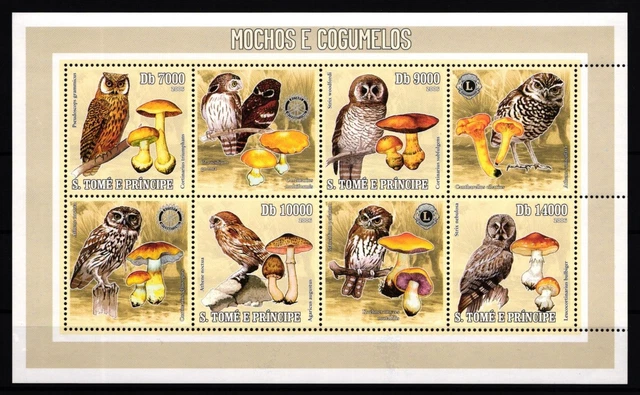 Sao Tome e Principe 2779-2782 postfrisch Kleinbogen / Eule #JA812