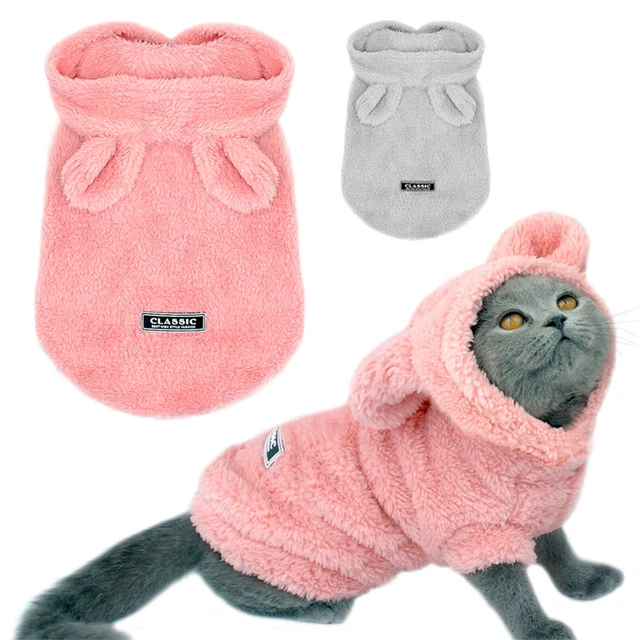 Warm Cat Clothes Winter Pet Puppy Kitten Coat Jacket For Dogs Cats Hoodie Top