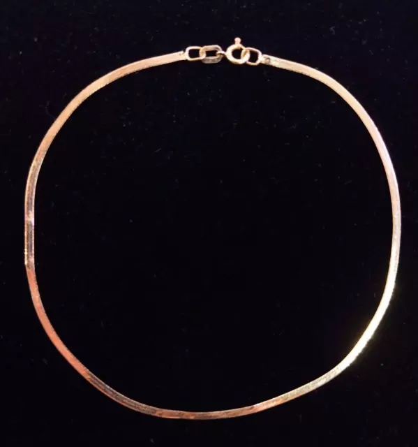 Solid 18K Yellow Gold Chain Bracelet 9" - Made in Italy - 0.95g