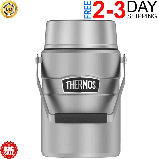 Thermos Stainless King Food Jar, Matte Steel, 47 Ounce