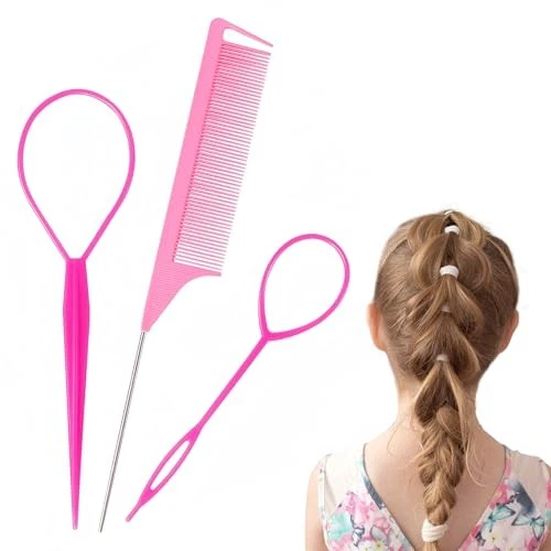 Outil De Coiffure Pour Queue De Cheval - Bleu, Plastique, Neuf Avec étiquettes