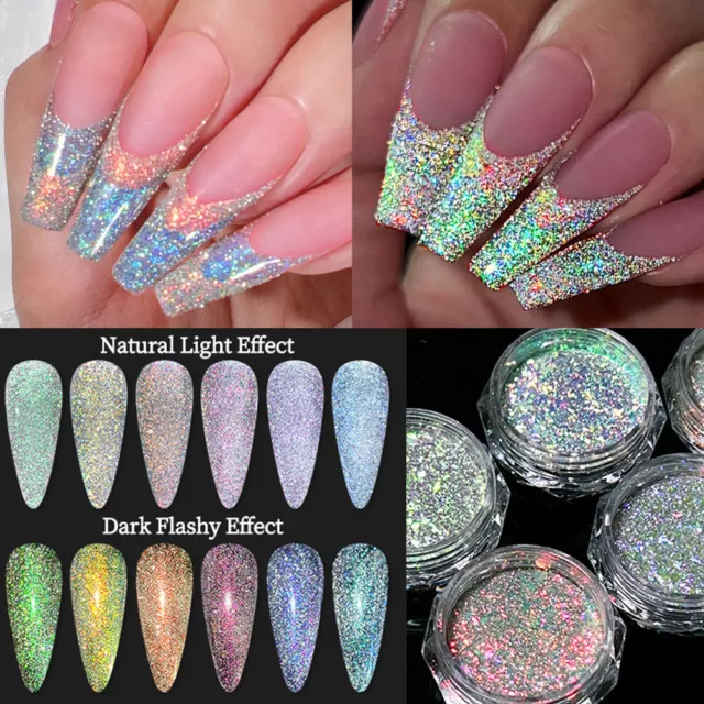 Polvere riflettente unghie decorazione unghie nail art polvere unghie glitter per unghie polvere