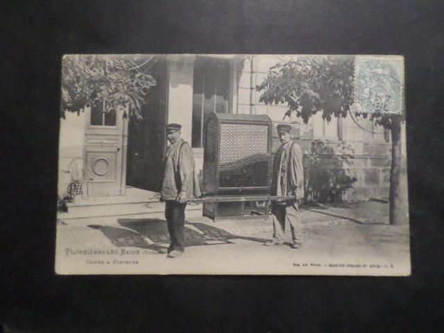 CPA 88, Plombieres Les Bath, Postcard Chaise With Porterur, Postcard