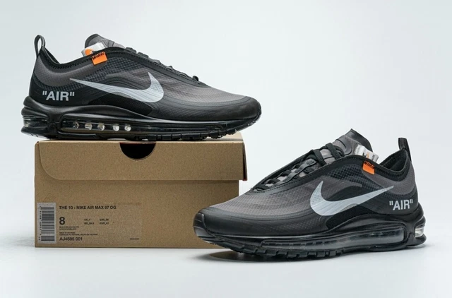 NIKE AIR MAX 97 Silver Nere Nuove In Scatola Taglia 42.5 Off White EUR 149 90 PicClick IT