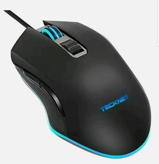 Tecknet Gaming Mouse Wired 7200 DPI Computer Laptop Mice Games  GM269 BLACK