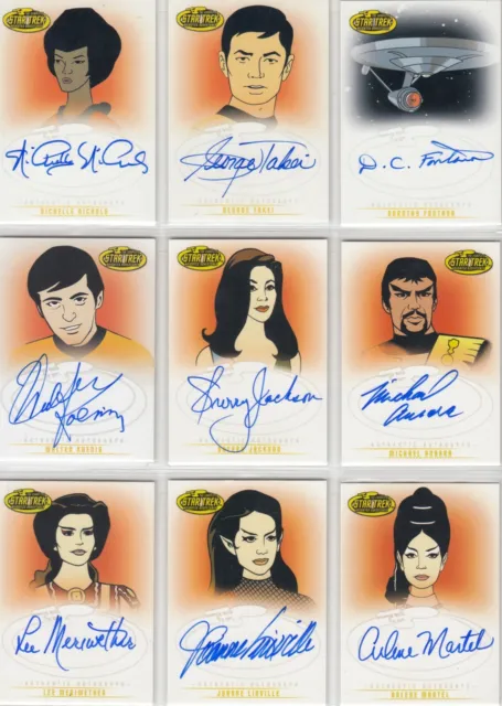 Star Trek ToS Animated Adventures & Art & Images Auto Autograph Card Selection