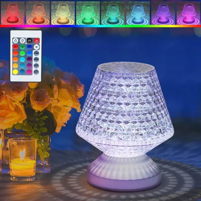 Lampada da comodino Senza Fili da LED Luce Notturna RGB Cambio Colore Touch