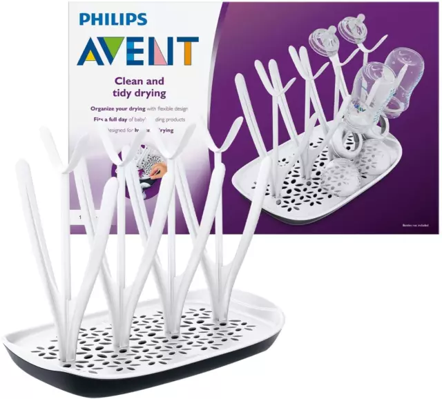 Philips Avent Baby Bottle Drying Rack, White, SCF149/00