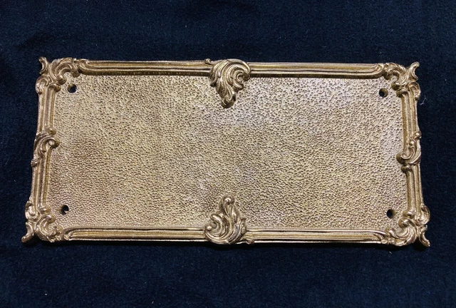Vintage Brass Address Plaque Plate New Old Stock