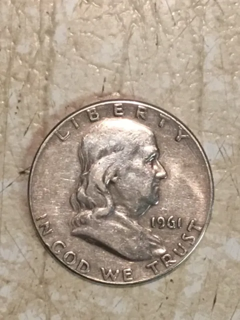 1962 50C Franklin Half Dollar - 90% Silver Coin USA