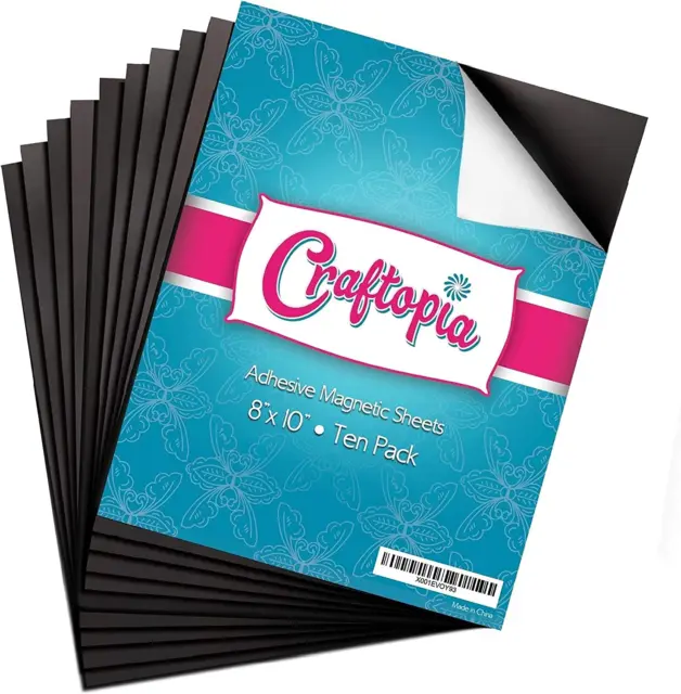 Magnetic Sheet 8" X 10" Pack of 10 | Magnetic Sheets for Your Photos or Drawings