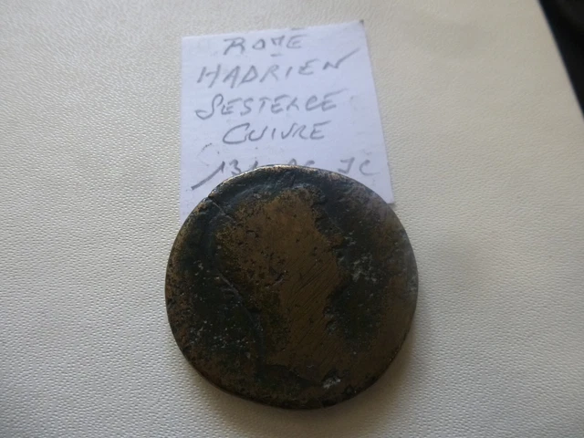 monnaie romaine sesterce Hadrien cuivre 131 ap JC recherchée 