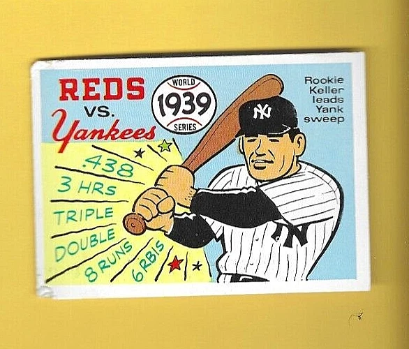 1970 Fleer R.G. LAUGHLIN WORLD SERIES 1939 REDS v YANKEES #36 Blue Back FAIR