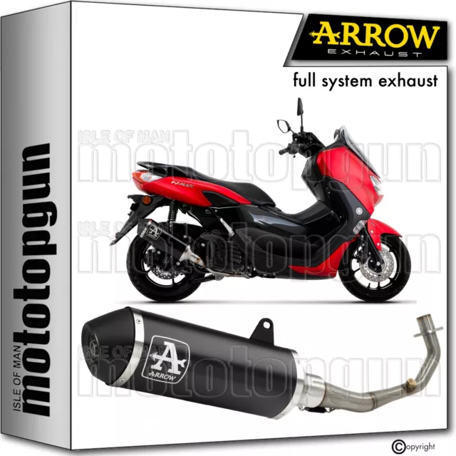 Arrow Full System Exhaust Open Rc Urban Black Yamaha Nmax N-Max 125 2022 22