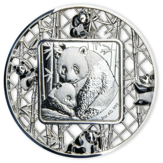FILIGREE PANDA 2 Oz Silver Coin 5$ Solomon Islands 2021