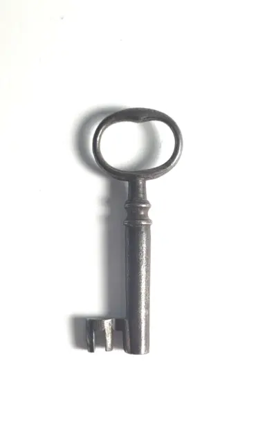 Vintage Steel Open Barrel Antique Cabinet Skeleton Key Approx 2" Long