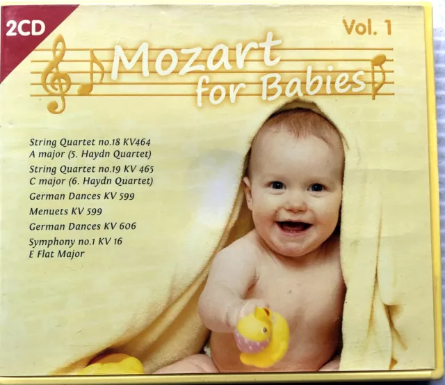 Mozart Mozart For babies Vol. 1 (2 Disc, CD, 2010) 38 Track Album AS NEW!