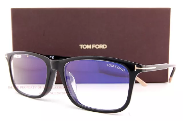 Brand New Tom Ford Eyeglass Frames 5646-D-B/V 001 Black For Men Size 57mm