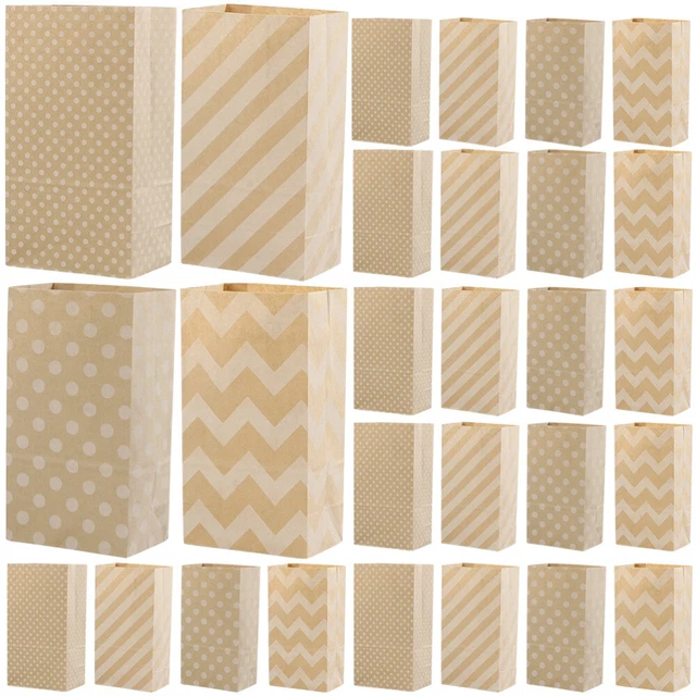100 Pcs Food Storage Packing Kraft Paper Gift Bag Brown Lunch Bags Bread Bag