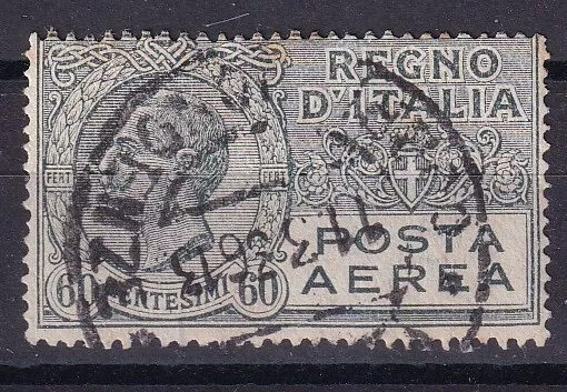 REGNO D'ITALIA 1926/28-  POSTA AEREA VITTORIO EM. III VALORE 60c. GRIGIO USATO