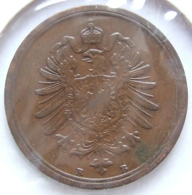 Moneta Reich Tedesco Impero Tedesco 1 Pfennig 1876 B IN Very fine 2