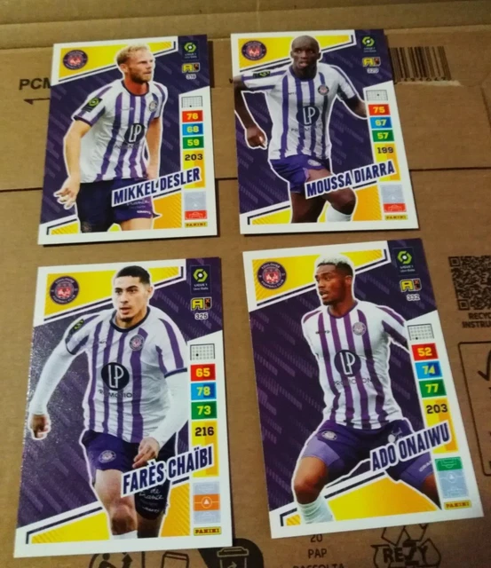 Panini  Adrenalyn  Ligue 1  2023 2024  Toulouse FC  N°  319 320 325 332