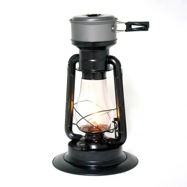 Rayo Heater and Cooker Emergency Camping Lantern, Fuel Lamp with Cooking Pot