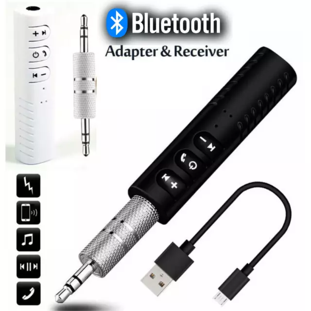 Wireless Bluetooth v4.1 Transmitter Stereo Music 3.5mm Adapter AUX Car Receiver