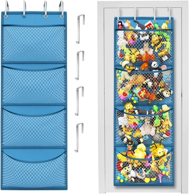 Honeyera Storage for Stuffed Animal - Over Door Organizer for Stuffies, Baby and