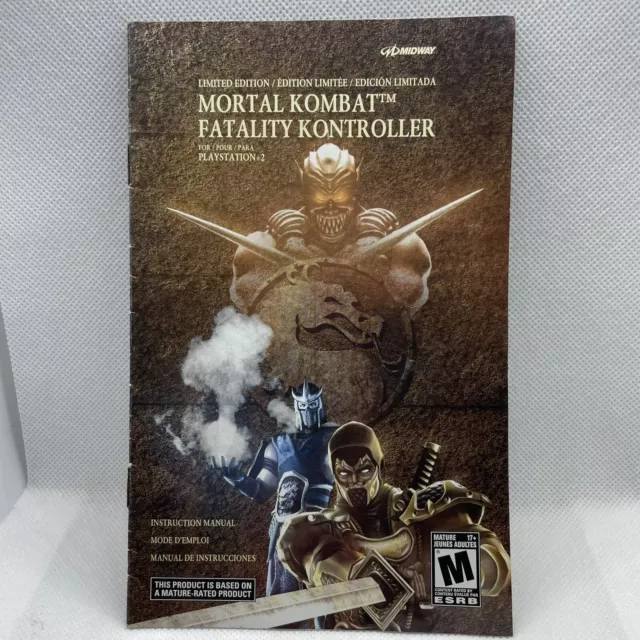 Playstation 2 PS2 Fatality Controller Mortal Kombat Sub-Zero. NOS LQQK