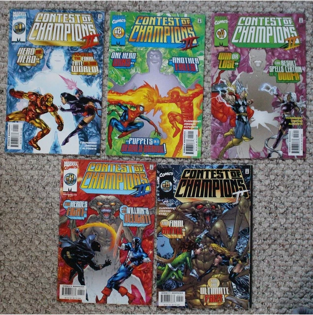 CONTEST OF CHAMPIONS II 2 1999 Psylocke Rogue Ms Marvel Black Panther #1-5 VFNM