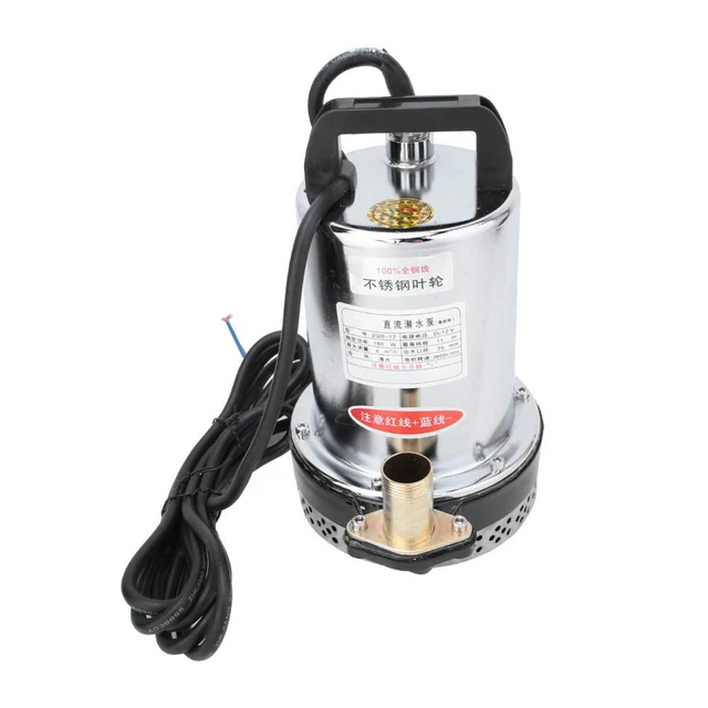 Pompe à Eau Submersible En Acier Pompe Submersible Dc 12V Haute Ascenseur Pour