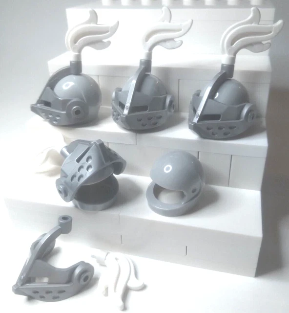 LEGO NO MINIFIGURE knight HELMETS with VISOR castle knights helmet army