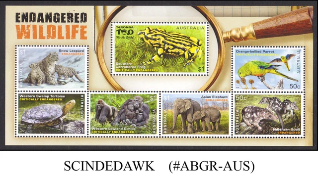 Australia - 2016 Endangered Wildlife / Animals & Birds - Min/Sht Mint Nh