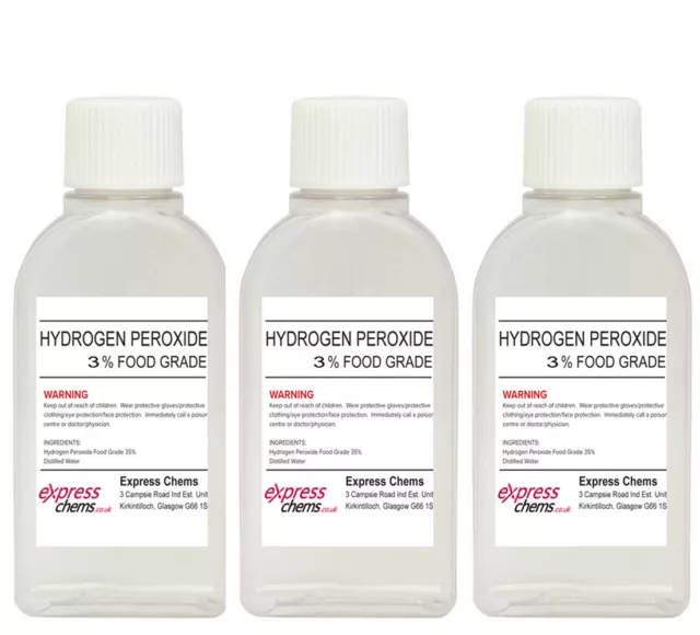 Hydrogen Peroxide Food Grade 3%, 6%, 9%, 11.99%  Fast 24 Hour Dispatch