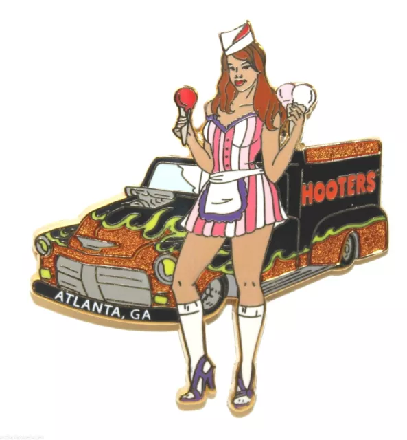 Hooters Restaurant Seductive Ice Cream Truck Girl Atlanta Ga Georgia Lapel Pin