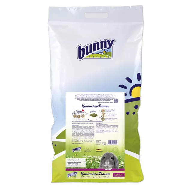 Bunny Nature Rêve de Lièvre Senior 4 KG, Nouveau