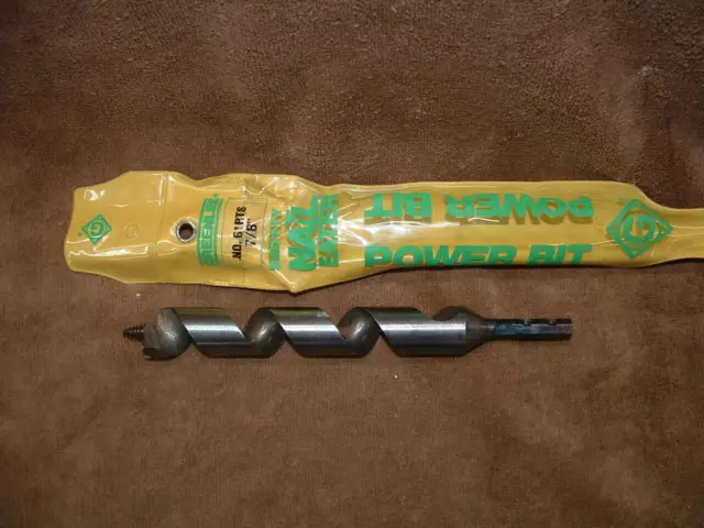 Brand New Nos Greenlee 7/8" Shorty Nail Eater Power Bit # 61Pts Made In Usa