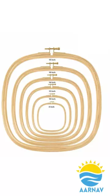 Holz Kreuzstich Quadratischer Stickreifen Quadratischer Stickring Rahmen 8 bis 18