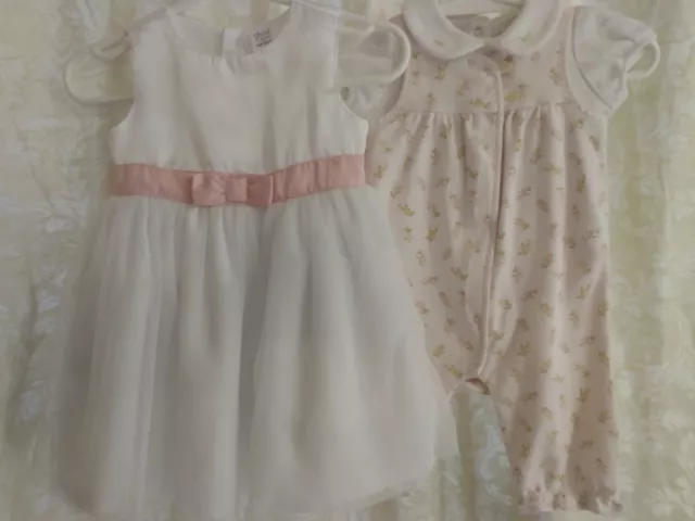 Ralph Lauren & Carter's Baby Girl 3 Months Pink & White Outfit & Dress Lot