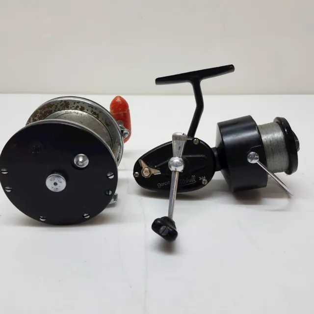 LOT 2 SEARS 6 4376 Vintage Fishing Reel & Brown with no ID $25.00