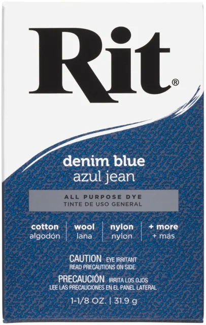6 Pack Rit Dye Powder-Denim Blue 3-36