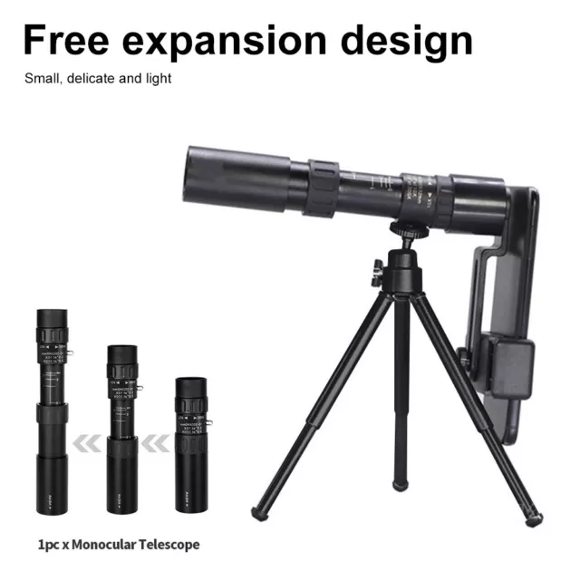 Day/Night Military Telescope 10-300X40mm Zoom HD Monocular Starscope Telescope