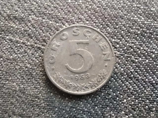 Austria 5 Groschen Coin 1953
