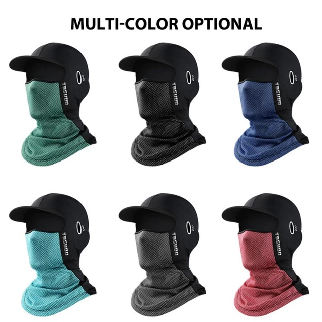 1pc Ice Silk Sunscreen Headgear Motorcycle Helmet Lined Hood Bike Head Cover