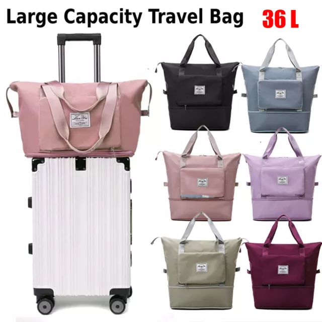 36L Women Large Capacity Duffle Bag Travel Gym Tote Bag Carry On Handbag Luggage