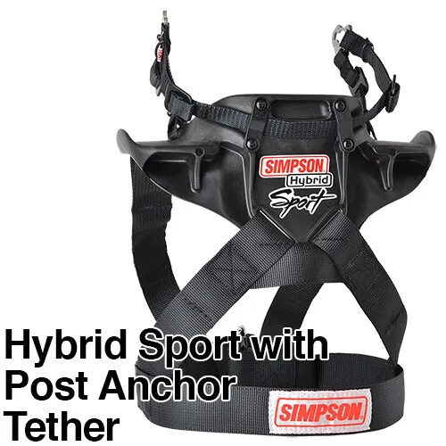 Simpson Racing HSPA Helmet Tether Set - Post Clips - Hybrid Sport Series - Pair