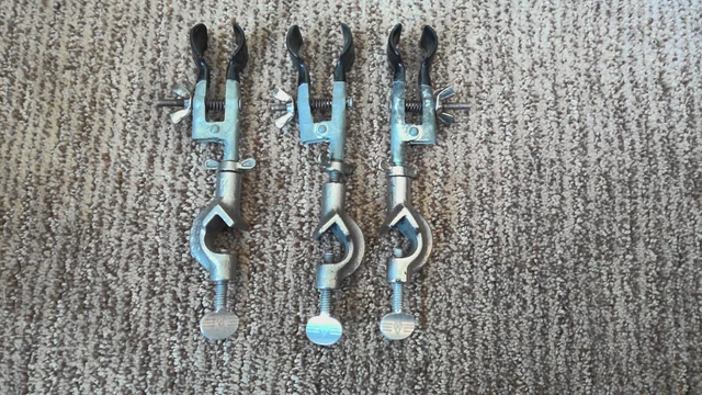 Lot of 3 - Vintage 2-Prong Adjustable Lab Medical Burette Clamps Free Shipping
