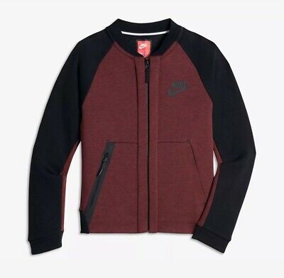 Nike Tech Fleece Jacket Sz M 10-11 Yrs Dark Team Red/Heather 856188 619