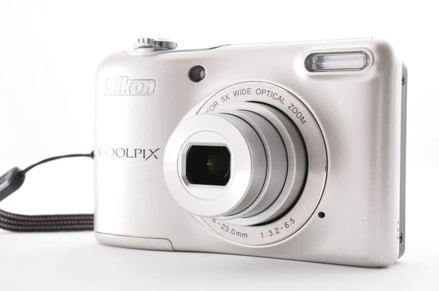 NIKON COOLPIX L32 Digital Camera Silver 20MP 5x Optical Zoom